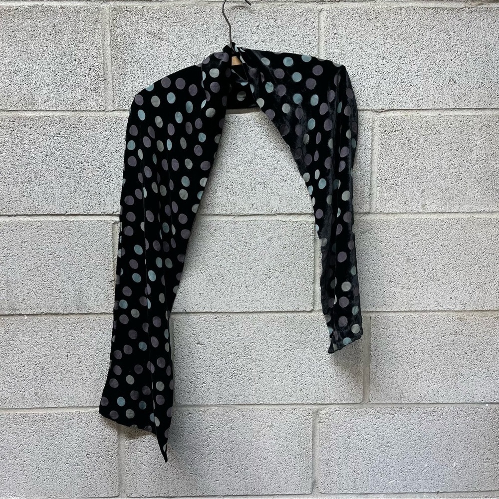 Velour Polka Dot Scarf